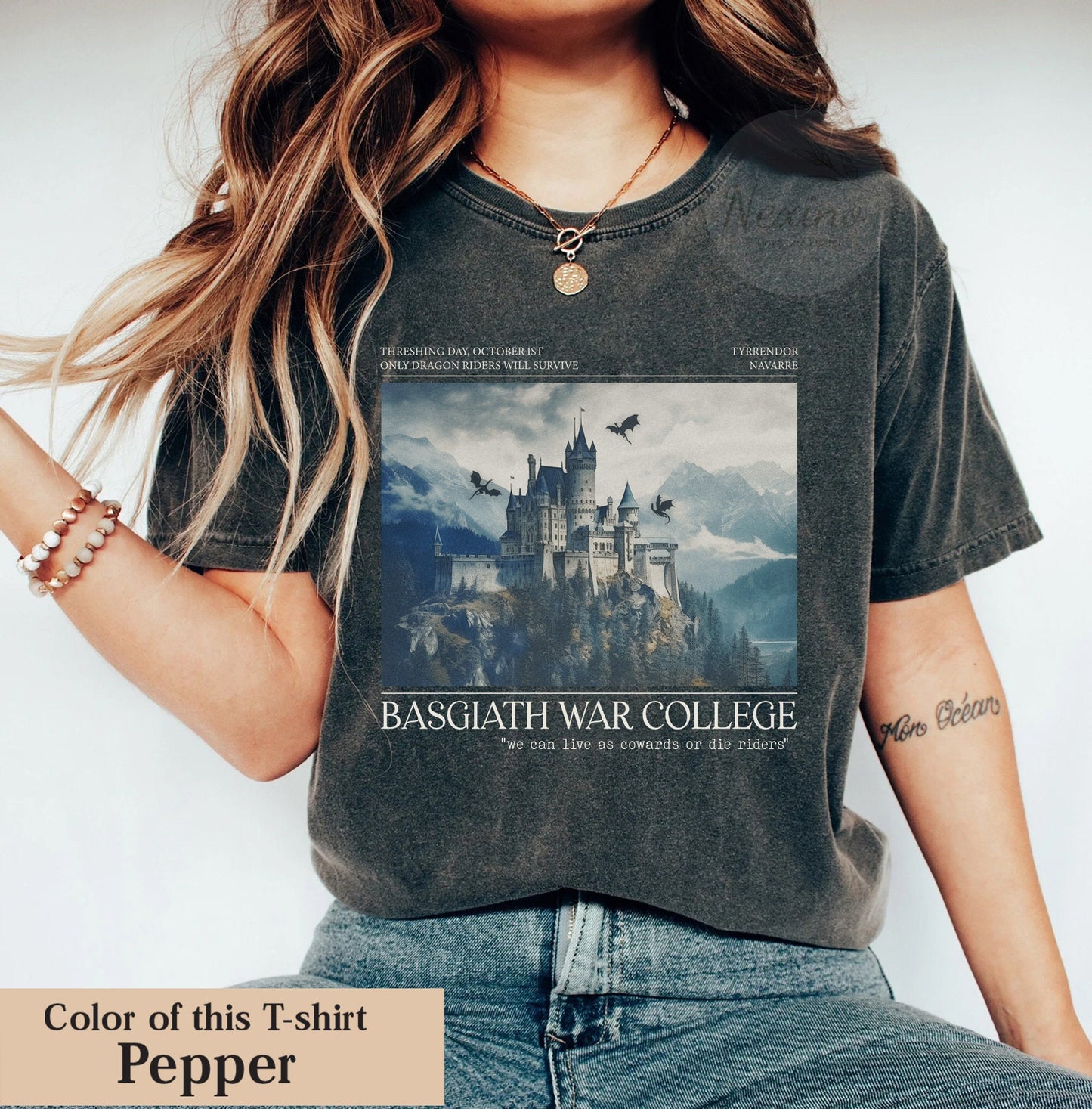 Basgiath War College Comfort Colors Sweatshirt, Fourth Wing Shirt, Dragon Rider, Rebecca Yoros, Fourth Wing, Violet Sorrengail, Bookish Shirt