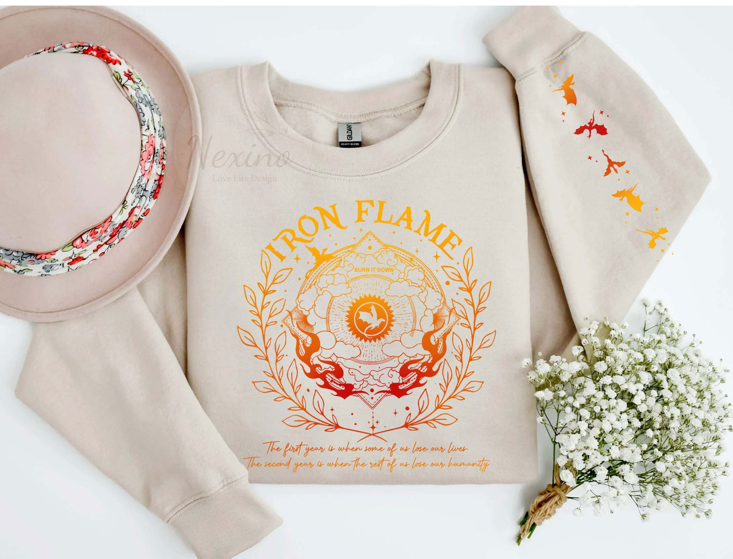 Iron Flame Comfort Color Shirt, Basgiath War College Sweatshirt, Dragon Rider, Fourth Wing Shirt, Rebecca Yoros, Violet Sorengial, Bookish Shirt