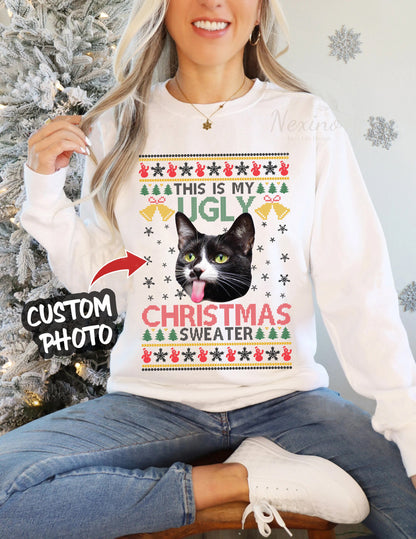 Custom Face Christmas Sweater, Custom Photo Ugly Christmas Sweaters, Christmas Ugly Sweater, Custom Face Christmas Sweatshirt, Family Shirt