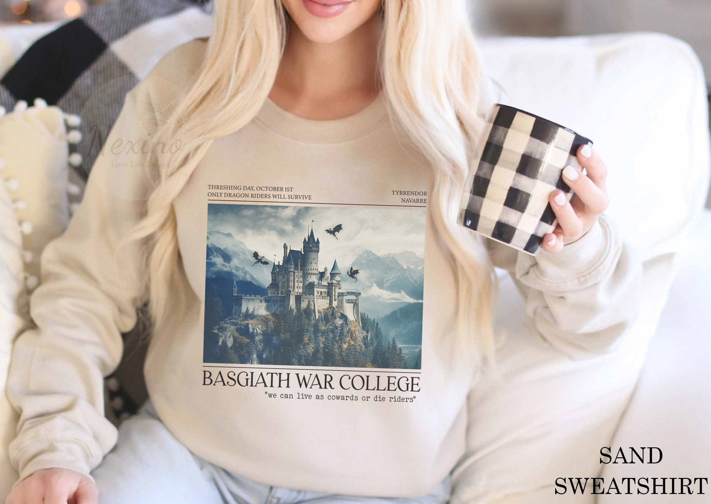 Basgiath War College Comfort Colors Sweatshirt, Fourth Wing Shirt, Dragon Rider, Rebecca Yoros, Fourth Wing, Violet Sorrengail, Bookish Shirt