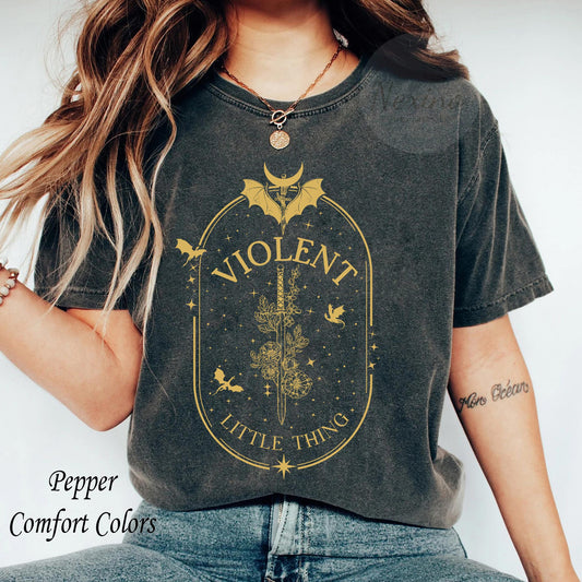 Fourth Wing Violet Sorrengail Band Shirt, Silver One Basgiath War College, Dragon Rider, Xaden Riorson ,The Empyrean Series, Bookish Merch Tee
