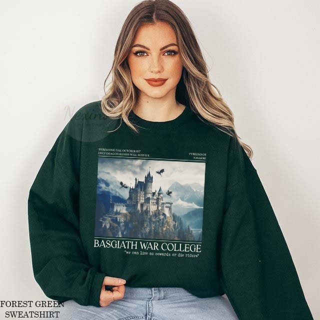 Basgiath War College Comfort Colors Sweatshirt, Fourth Wing Shirt, Dragon Rider, Rebecca Yoros, Fourth Wing, Violet Sorrengail, Bookish Shirt