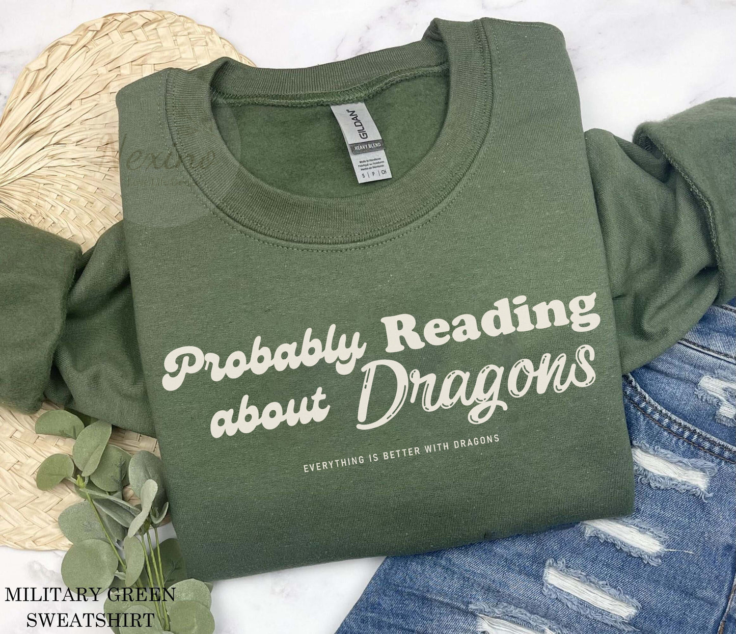 Probably Reading About Dragons Comfort Colors Gildan Shirt, Fourth Wing Shirt, Bookish Shirt, Booktok Merch, Librarian Gift, Book Lover, Dealing With Dragons