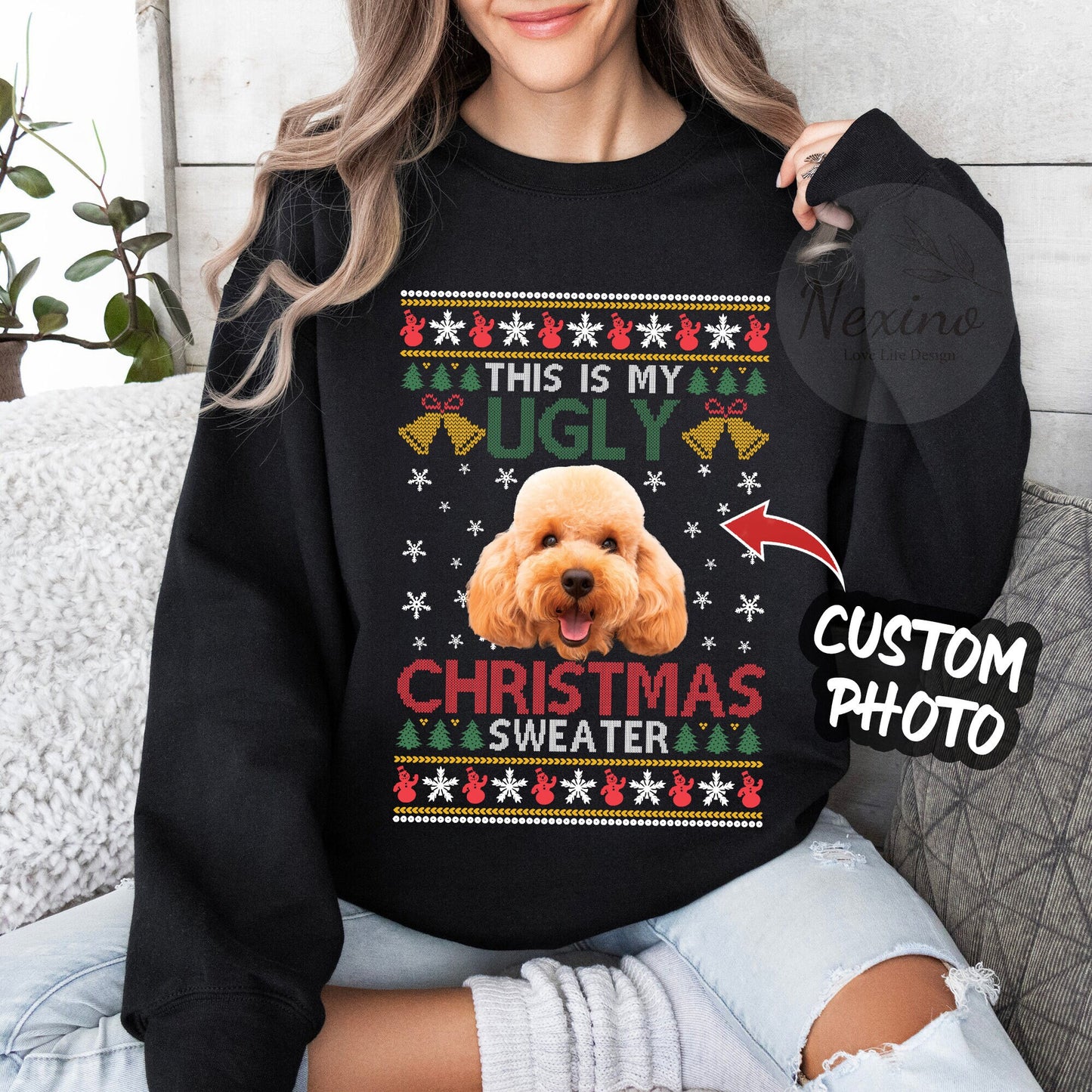 Custom Face Christmas Sweater, Custom Photo Ugly Christmas Sweaters, Christmas Ugly Sweater, Custom Face Christmas Sweatshirt, Family Shirt