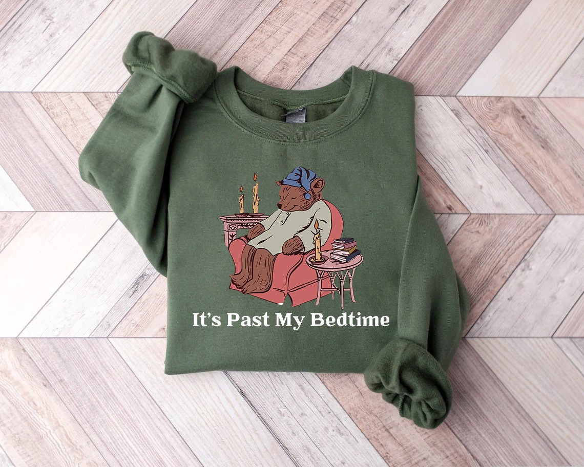 It's Past My Bedtime Shirt, Funny Sleppy Bear Sweater, Funny Bear Meme Shirt, Trendy Unisex Shirt, Gift For Her, Xmas, Funny Saying Shirt