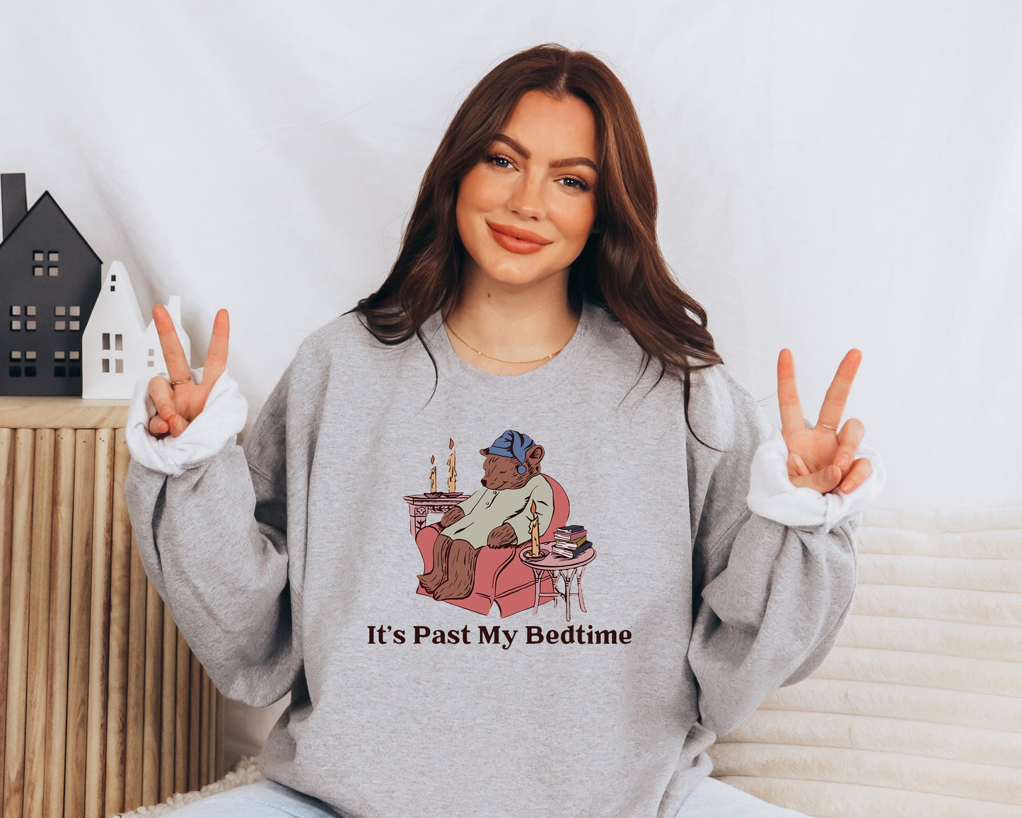 It's Past My Bedtime Shirt, Funny Sleppy Bear Sweater, Funny Bear Meme Shirt, Trendy Unisex Shirt, Gift For Her, Xmas, Funny Saying Shirt