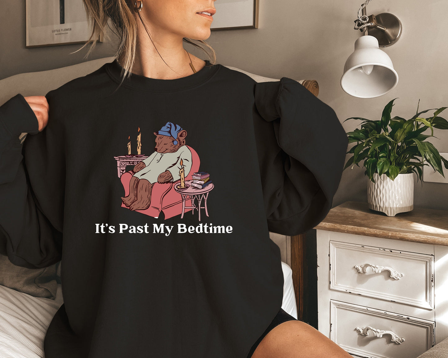 It's Past My Bedtime Shirt, Funny Sleppy Bear Sweater, Funny Bear Meme Shirt, Trendy Unisex Shirt, Gift For Her, Xmas, Funny Saying Shirt