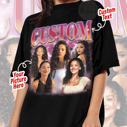 90s Vintage Bootleg Shirt, Custom Bootleg Rap Tee, Custom Face Shirt, Custom Valentine Shirt, Custom Photo Shirt, Custom Girlfriend Shirt