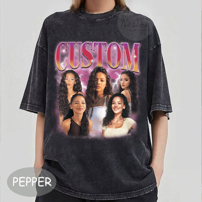 90s Vintage Bootleg Shirt, Custom Bootleg Rap Tee, Custom Face Shirt, Custom Valentine Shirt, Custom Photo Shirt, Custom Girlfriend Shirt