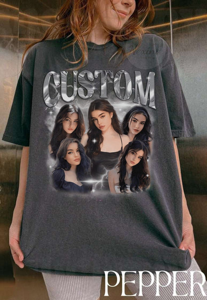 Custom Girlfriend T-Shirt, Shirt With Girlfriend Face, Custom Photo Vintage T Shirts, Custom Your Own Picture Idea, Custom Valentine Shirt