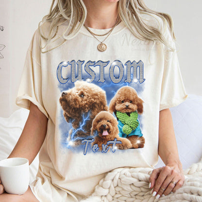 Custom Comfort Colors Pet Shirt, Custom Your Pet Bootleg Tee, Custom Bootleg, Retro 90's Custom Shirt, Custom Your Pet, Custom Pet Shirt