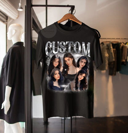 Custom Girlfriend T-Shirt, Shirt With Girlfriend Face, Custom Photo Vintage T Shirts, Custom Your Own Picture Idea, Custom Valentine Shirt