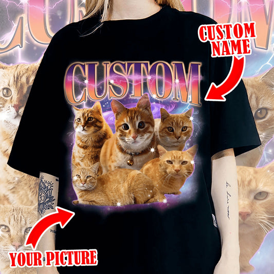 90s Pet Bootleg Comfort Colors Shirt, Retro Collage Personalized Pet Shirt, Custom Pet Potrait Photo Shirt, Vintage Pet Lovers Gifts