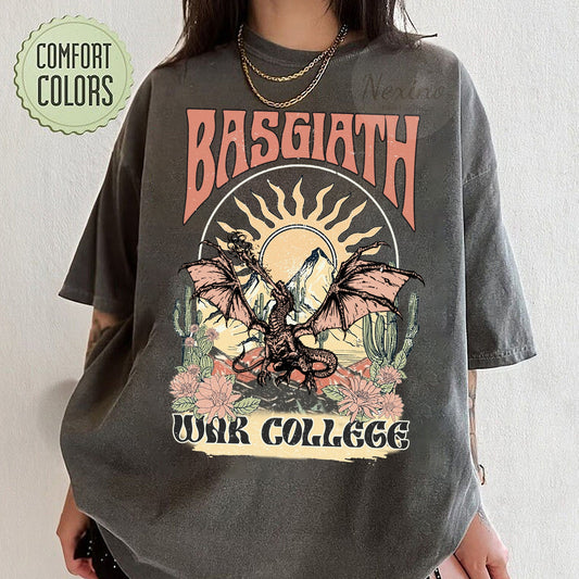 Basgiath War College Shirt, Comfort Colors Shirt, Fourth Wing Shirt, Dragon Rider, Violet Sorrengail For Reader, Fantasy Bookish,Empyrean