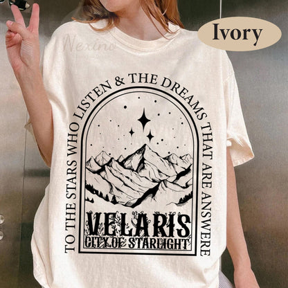 Velaris City of Starlight ACOTAR Shirt Comfort Colors, The Night Court Shirt, Bookish Gift, Court of Thorns and Roses Shirt | SJM Merch