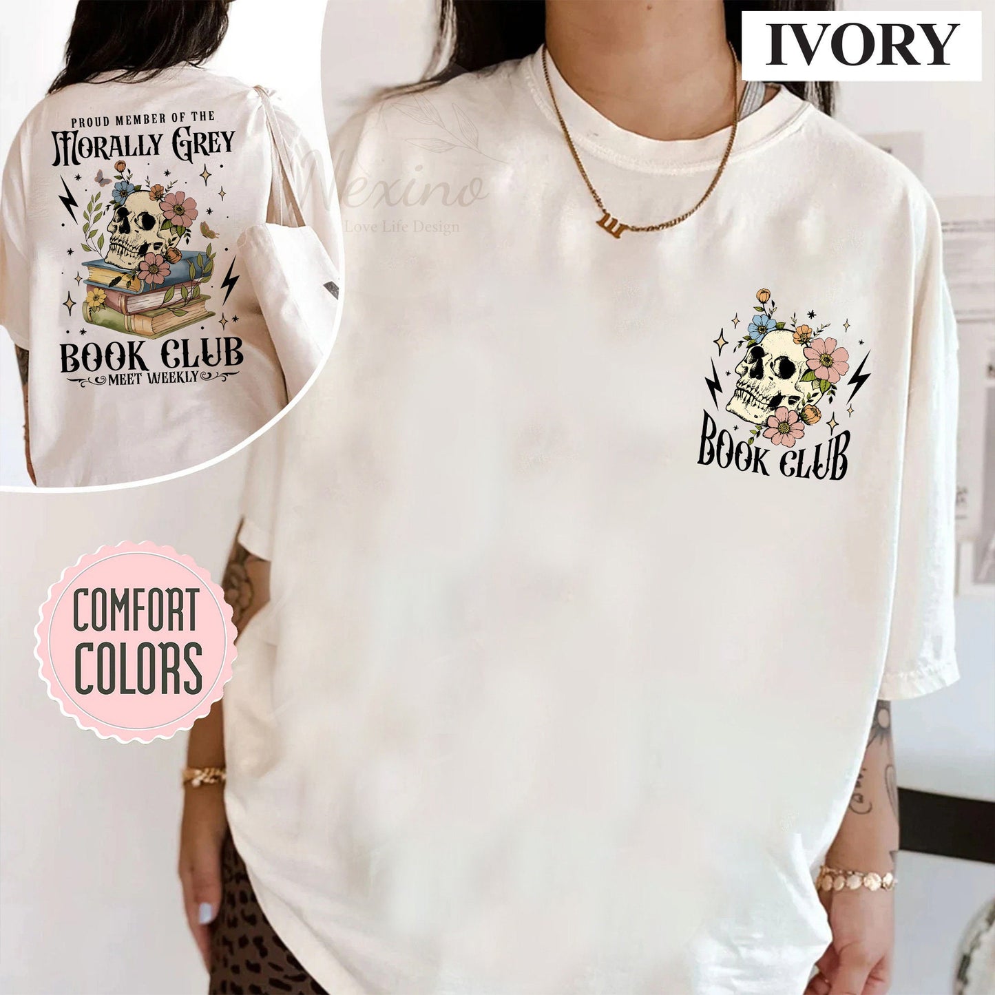 Morally Grey Book Club Shirt, Dark Romance Crewneck, Spooky Season Sweatshirt, Bookish Shirt Vintage Bookish Gift For Book Lover Reader