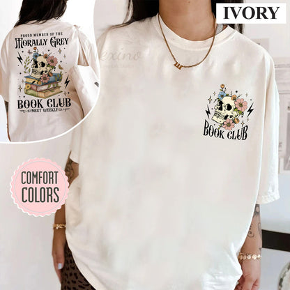 Morally Grey Book Club Shirt, Dark Romance Crewneck, Spooky Season Sweatshirt, Bookish Shirt Vintage Bookish Gift For Book Lover Reader