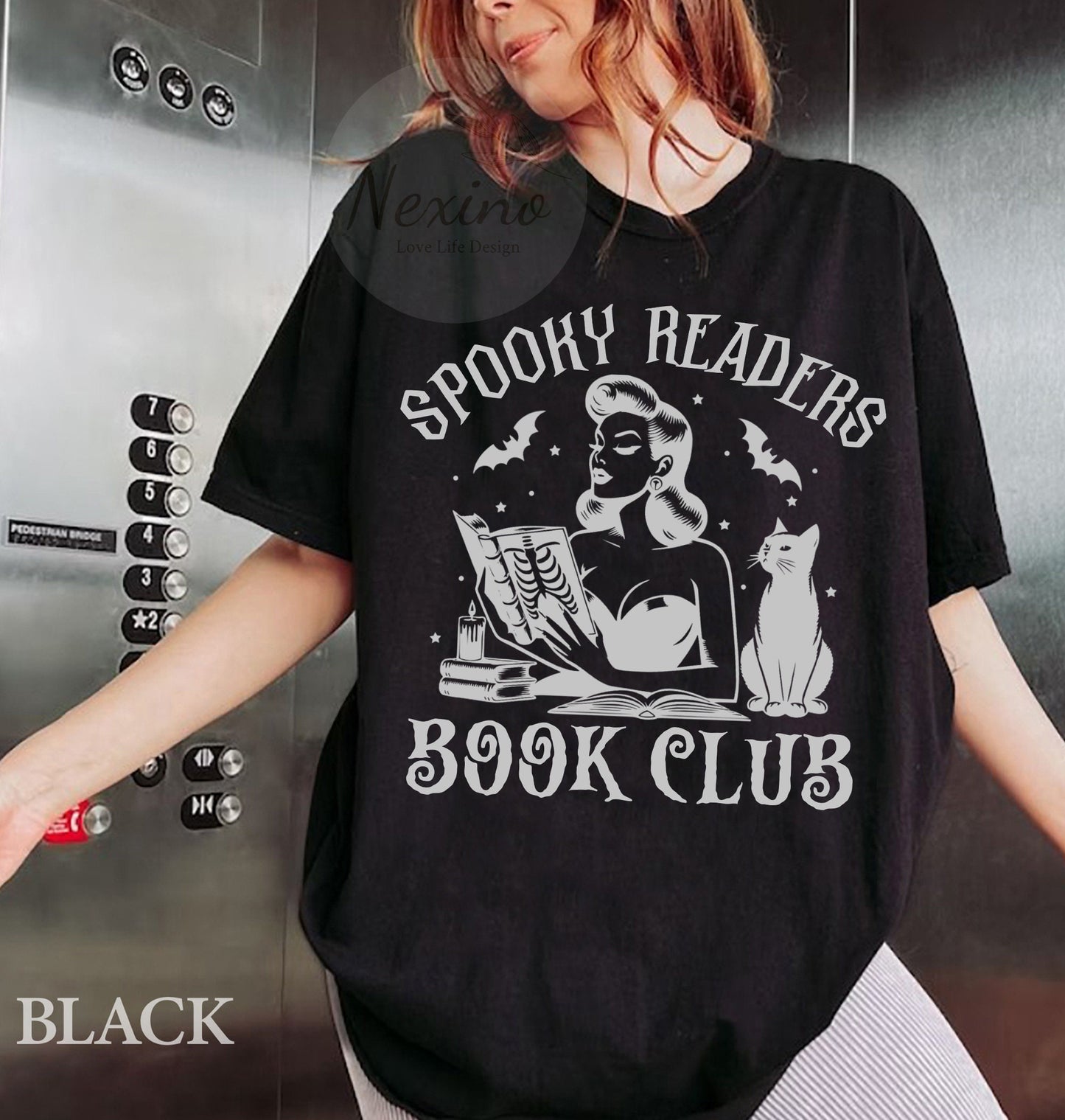 Spooky Readers Book Club Halloween Comfort Colors Shirt, Book Lover Shirt, Halloween Reading T-shirt, Librarian Tee, Librarian Gift
