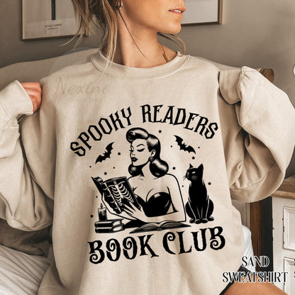 Spooky Readers Book Club Halloween Comfort Colors Shirt, Book Lover Shirt, Halloween Reading T-shirt, Librarian Tee, Librarian Gift