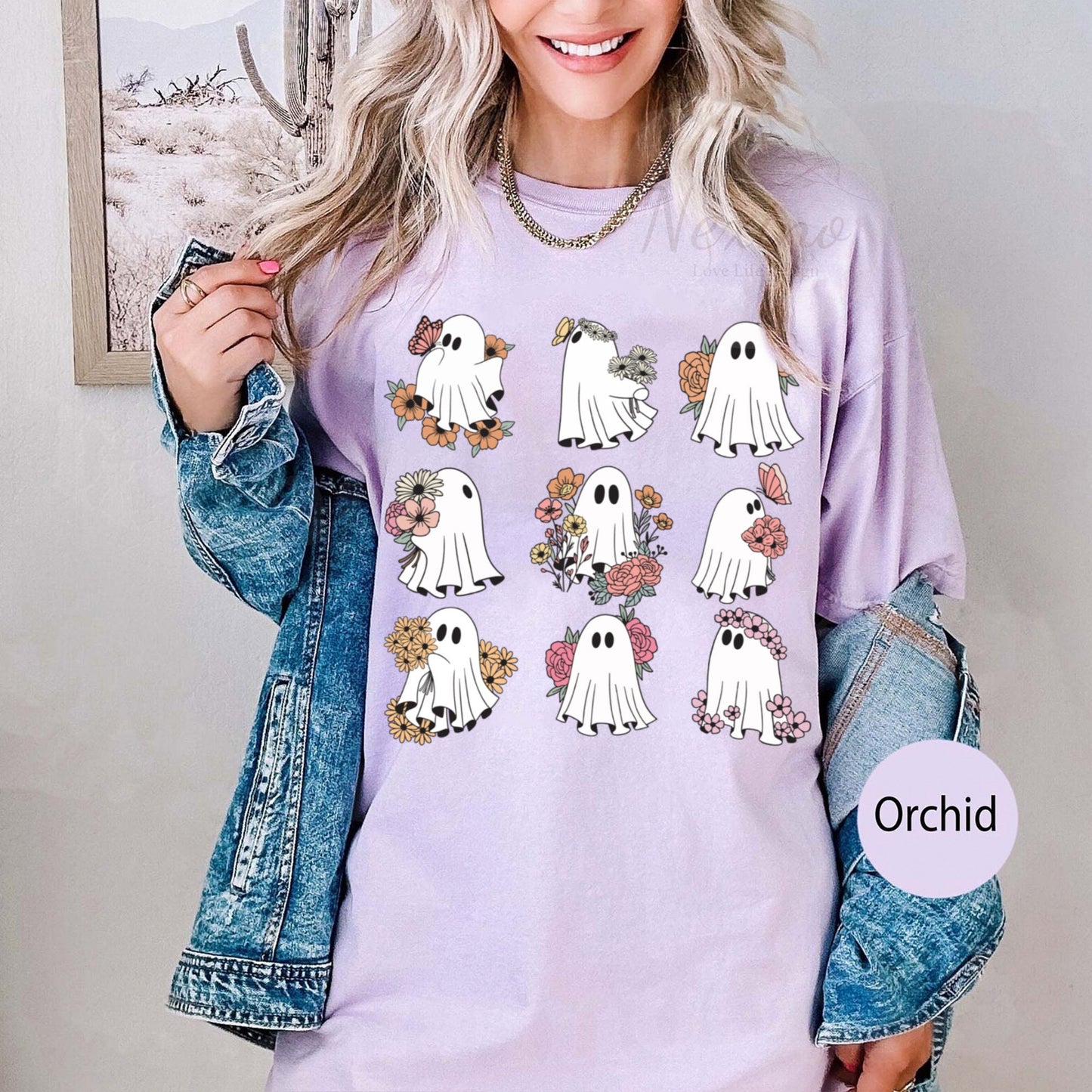 Ghost Reading Books  Comfort Colors Shirt, Bookish Halloween Shirt, Halloween Teacher Gift, Librarian Halloween Hoodie, Ghost Crewneck