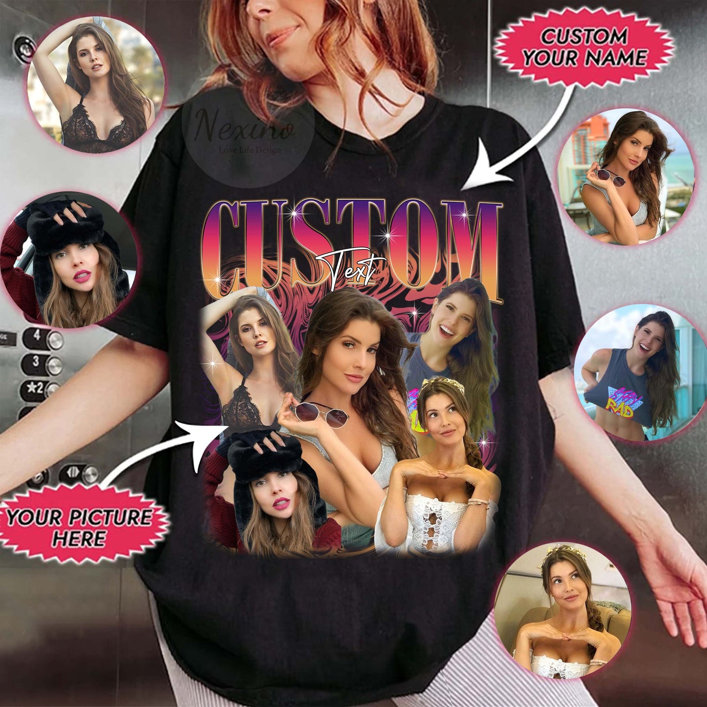 Custom Girlfriend T-shirt, Boyfriend Tee, Vintage Photo Husband, Wife Shirt, Bachelorette Surprise, Personalized Birthday Bootleg Gift