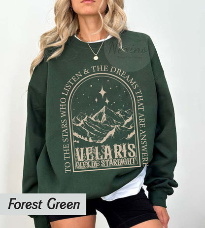 Velaris City of Starlight ACOTAR Shirt Comfort Colors, The Night Court Shirt, Bookish Gift, Court of Thorns and Roses Shirt | SJM Merch