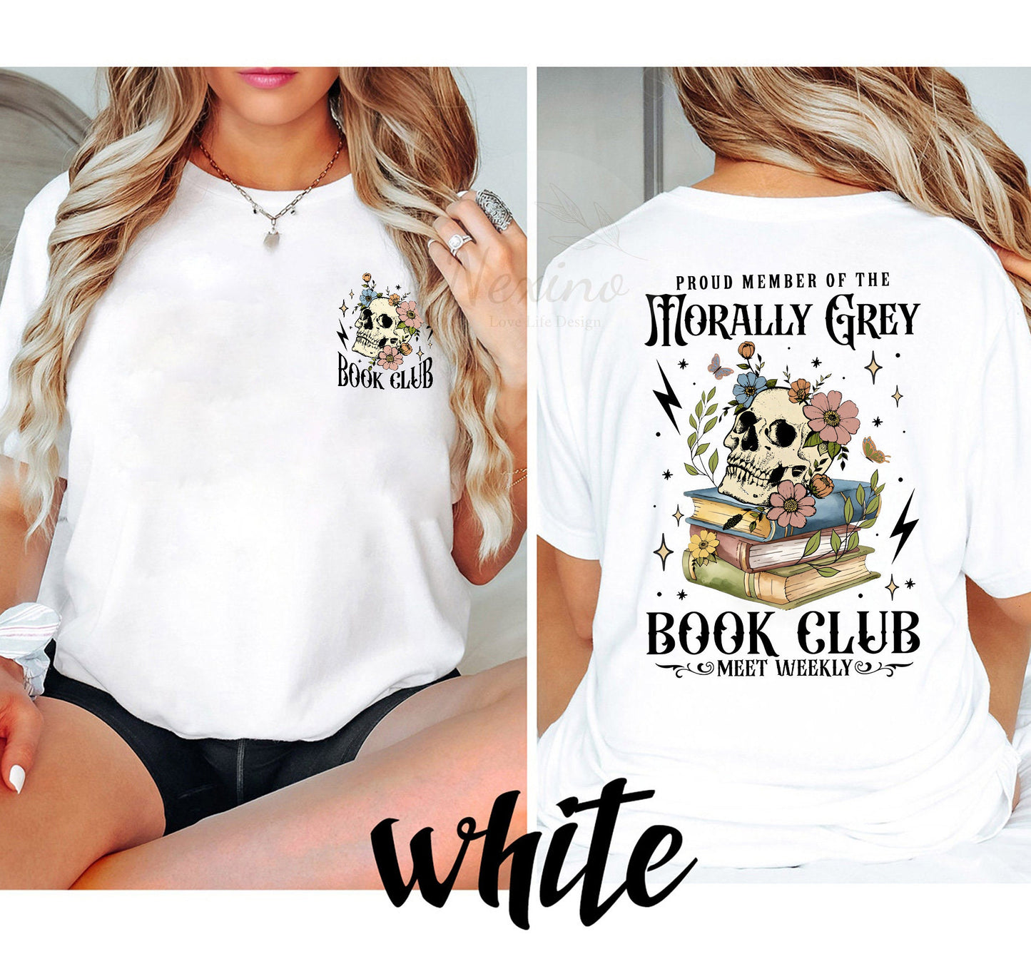 Morally Grey Book Club Shirt, Dark Romance Crewneck, Spooky Season Sweatshirt, Bookish Shirt Vintage Bookish Gift For Book Lover Reader