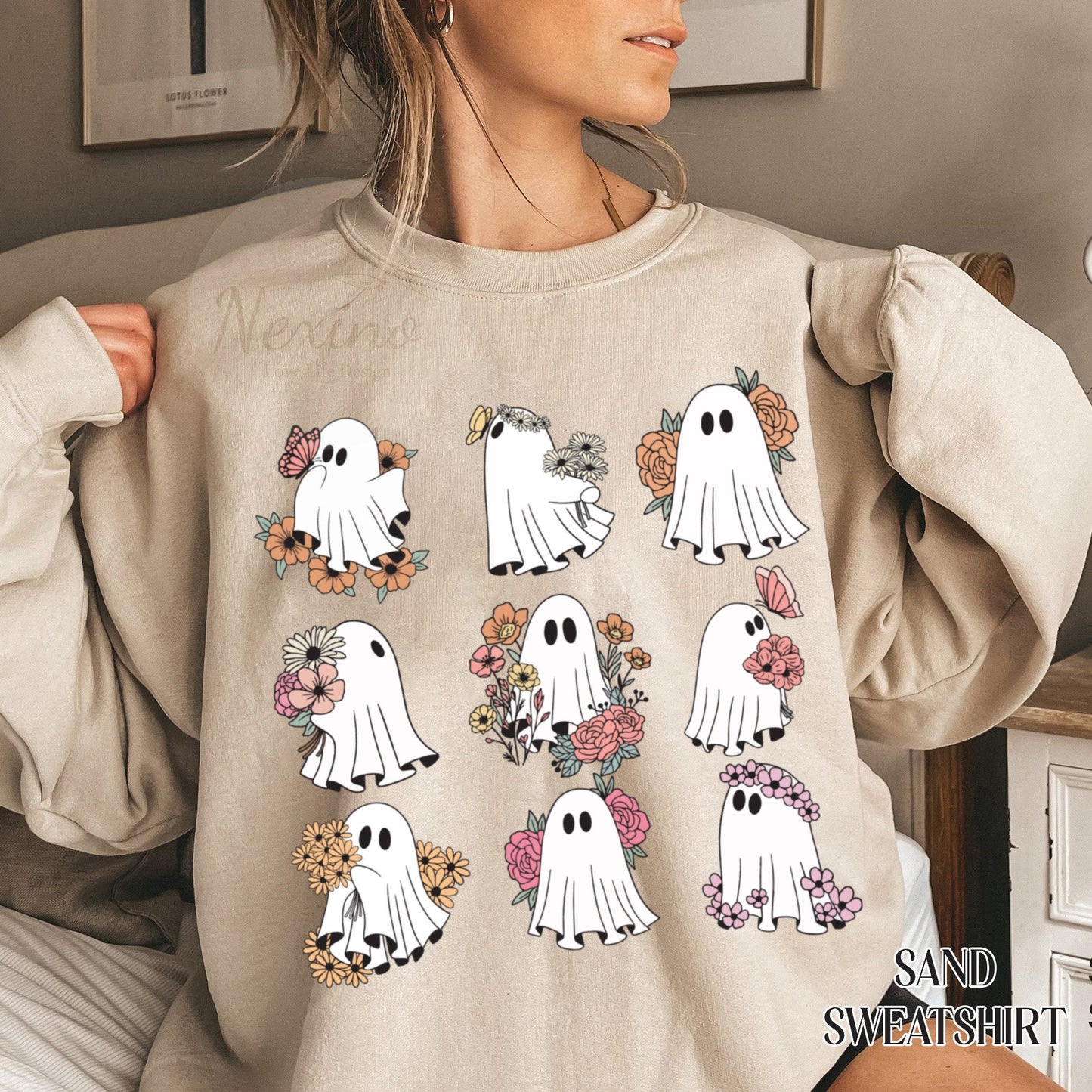 Ghost Reading Books  Comfort Colors Shirt, Bookish Halloween Shirt, Halloween Teacher Gift, Librarian Halloween Hoodie, Ghost Crewneck