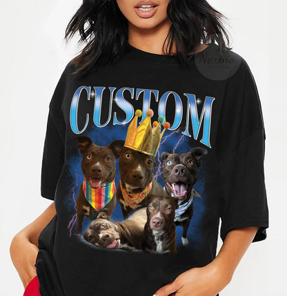 Custom Pet Shirt, Retro Graphic 90s Shirt, Pet Bootleg Shirt, Custom Bootleg Rap Tee Dog, Custom 90S Bootleg Shirt, Personalize Bootleg Tee