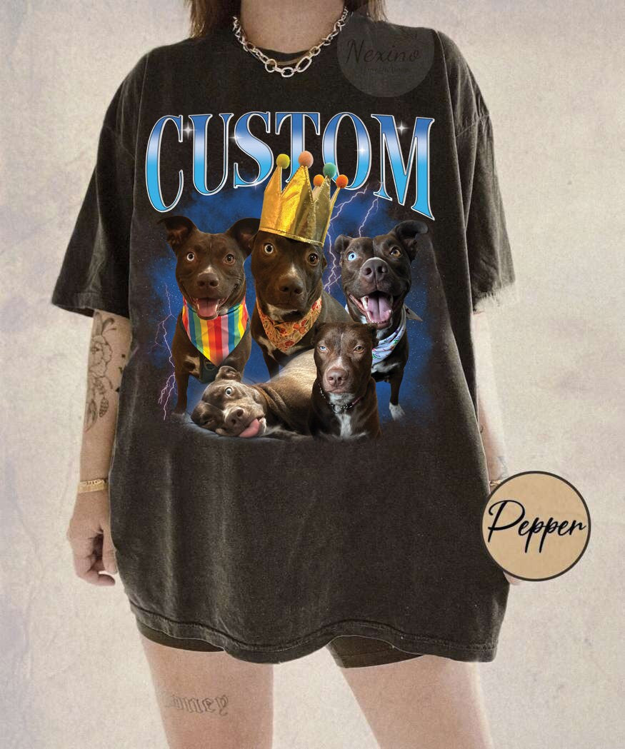 Custom Pet Shirt, Retro Graphic 90s Shirt, Pet Bootleg Shirt, Custom Bootleg Rap Tee Dog, Custom 90S Bootleg Shirt, Personalize Bootleg Tee