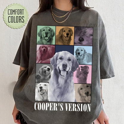 Custom Dog's Tour Shirt, Personalized Dog Bootleg T-Shirt, Custom Dog Shirt, Custom Dog Portrait Shirt, Dog Photo Shirt, Dog's Version Tee