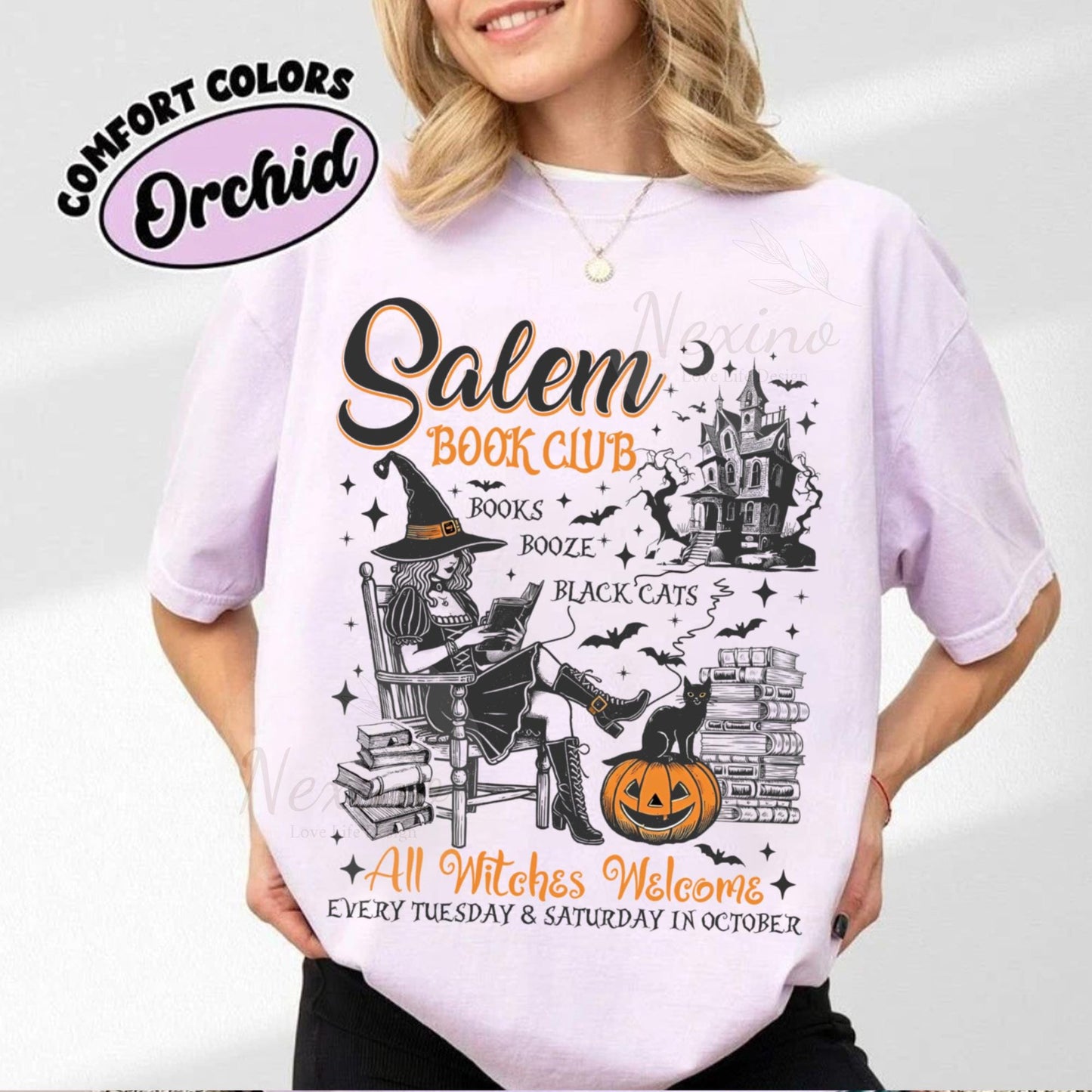 Salem Book Club Shirt, Bookish Halloween Tee, Spooky Book Lover Shirt, Salem Witches, Spooky Season Ghost Skeleton Shirt Thriller Reader