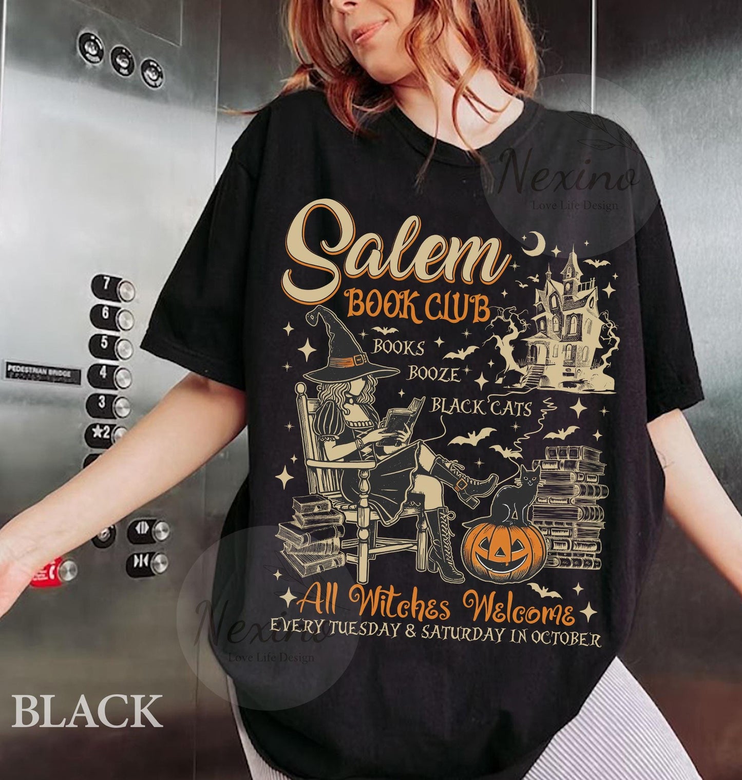 Salem Book Club Shirt, Bookish Halloween Tee, Spooky Book Lover Shirt, Salem Witches, Spooky Season Ghost Skeleton Shirt Thriller Reader