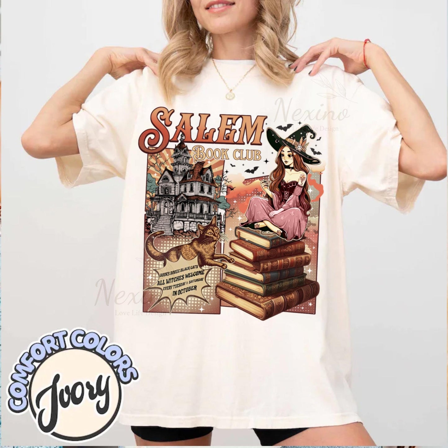 Salem Book Club Shirt, Bookish Halloween Shirt, Spooky Reader Shirt, Funny Book Lover, Salem Witches Shirt, Spooky Season Thriller Reader