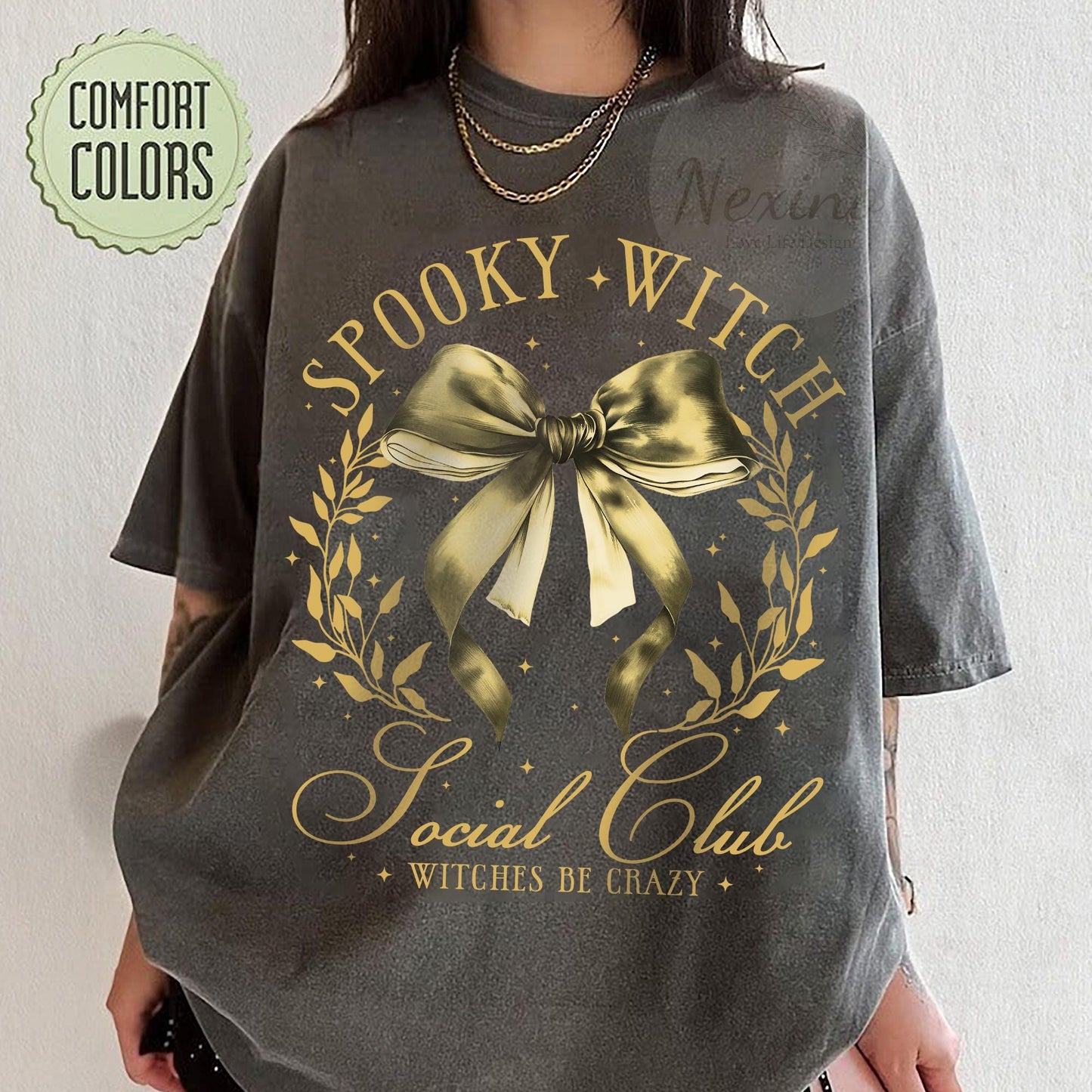 Spooky Witch Social Club Shirt, Witch Social Club, Spooky Witch Tee, Coquette Halloween, Spooky Season, Halloween Witch Gift, Witchy T-Shirt