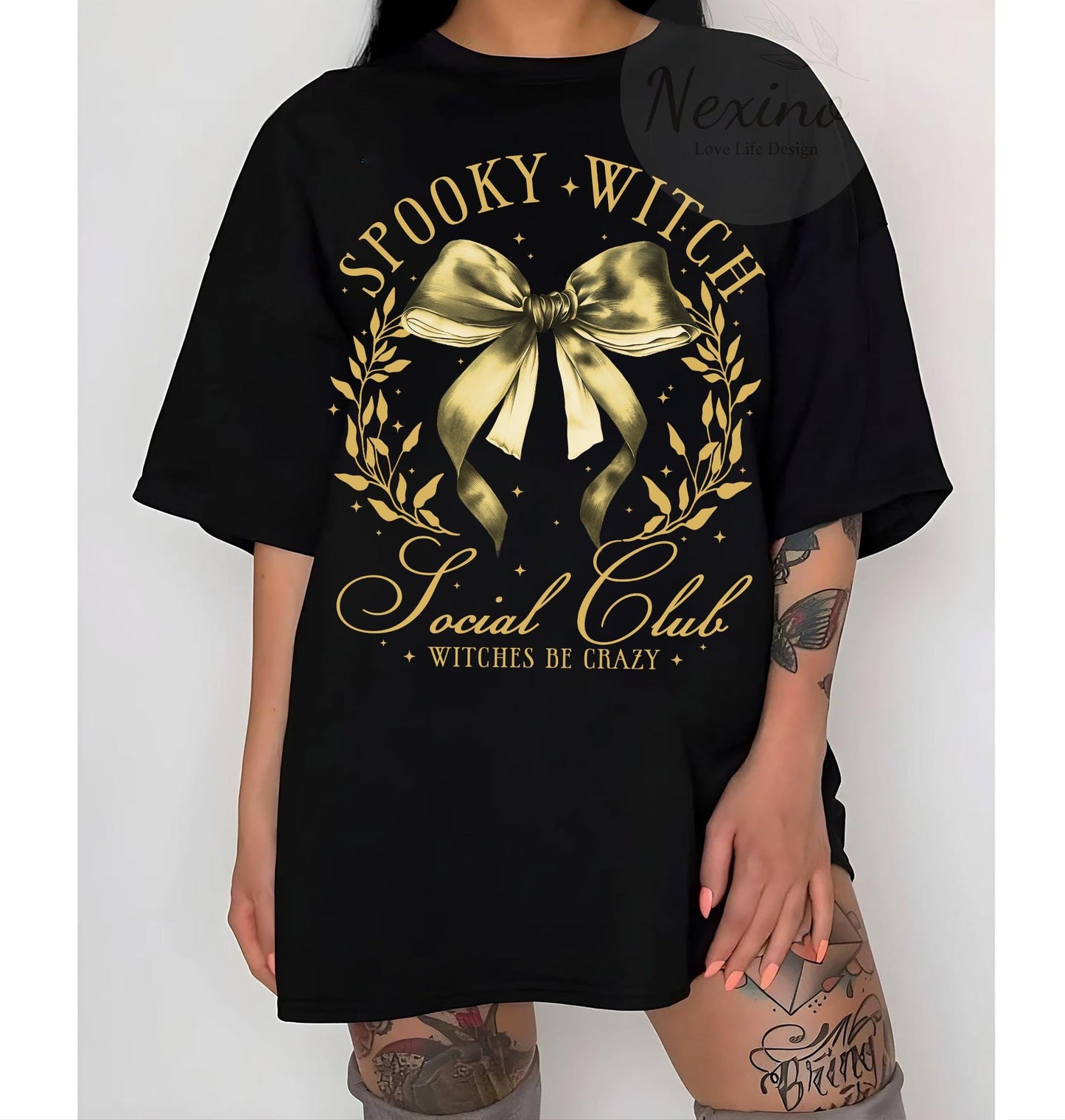 Spooky Witch Social Club Shirt, Witch Social Club, Spooky Witch Tee, Coquette Halloween, Spooky Season, Halloween Witch Gift, Witchy T-Shirt