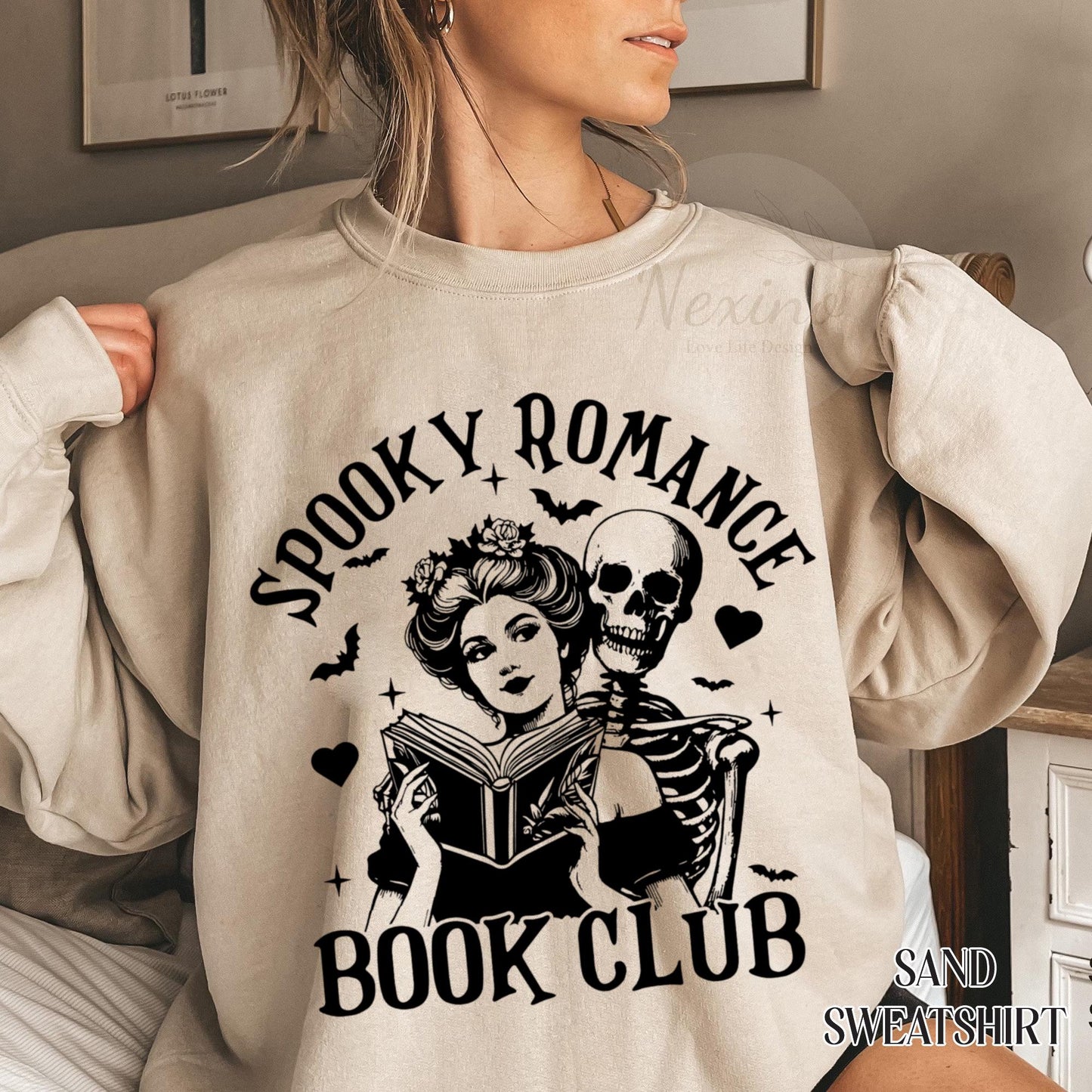 Spooky Romance Readers Book Club Halloween Comfort Colors Shirt, Book Lover Shirt, Halloween Reading T-shirt, Librarian Tee, Librarian Gift