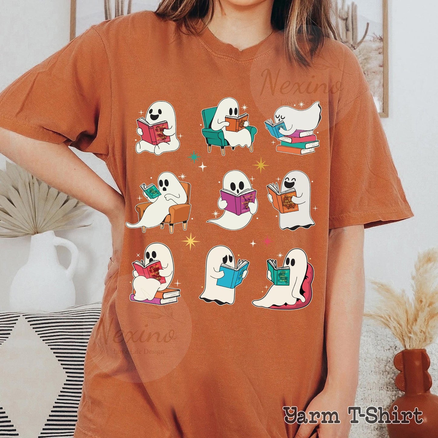 Acotar Ghost Shirt, Acotar tshirt, Bookish ghost Tshirt, Throne of Glass, SJM Book Reader, SJM tee, Book Ghosts tshirt, SJM Halloween shirt