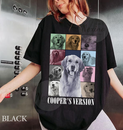 Custom Dog's Tour Shirt, Personalized Dog Bootleg T-Shirt, Custom Dog Shirt, Custom Dog Portrait Shirt, Dog Photo Shirt, Dog's Version Tee