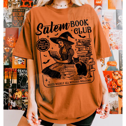Salem Book Club Shirt, Bookish Halloween Shirt, Spooky Reader Shirt, Funny Book Lover, Salem Witches Shirt, Spooky Season Thriller Reader