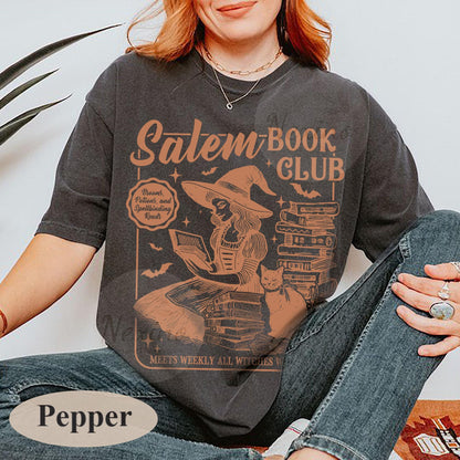Salem Book Club Shirt, Bookish Halloween Shirt, Spooky Reader Shirt, Funny Book Lover, Salem Witches Shirt, Spooky Season Thriller Reader
