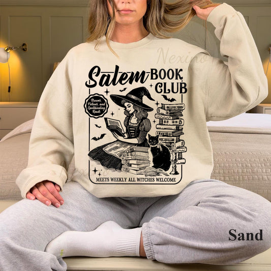 Salem Book Club Shirt, Bookish Halloween Shirt, Spooky Reader Shirt, Funny Book Lover, Salem Witches Shirt, Spooky Season Thriller Reader