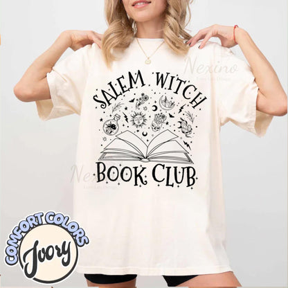 Salem Book Club Shirt, Bookish Halloween Tee, Spooky Book Lover Shirt, Salem Witches, Spooky Season Ghost Skeleton Shirt Thriller Reader