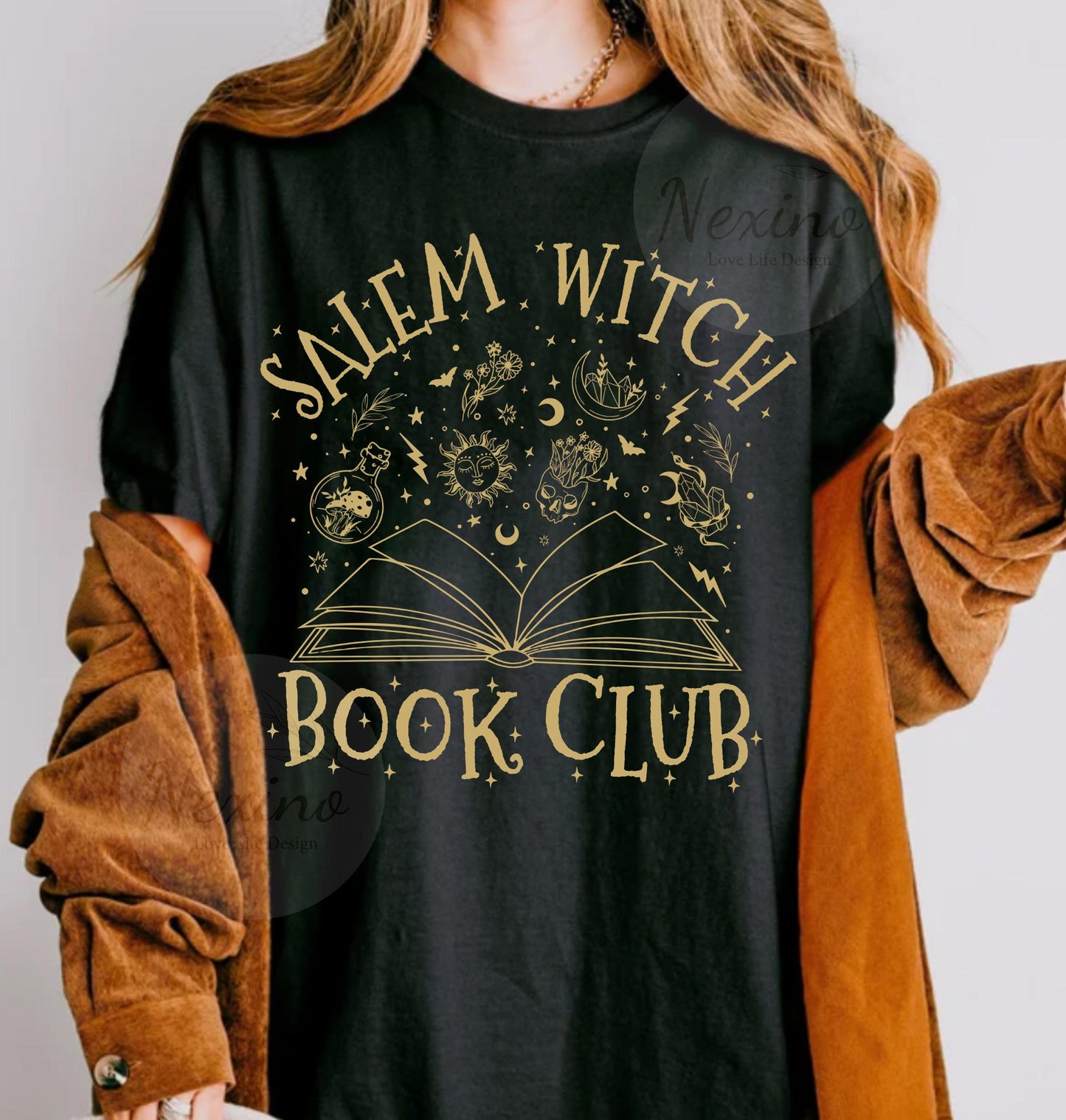 Salem Book Club Shirt, Bookish Halloween Tee, Spooky Book Lover Shirt, Salem Witches, Spooky Season Ghost Skeleton Shirt Thriller Reader