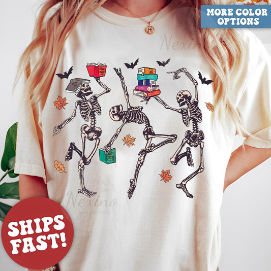 Acotar Dancing Skeleton Shirt, Acotar tshirt, Bookish Skeleton shirt, Throne of Glass, SJM Book Reader, Book Ghosts tee, SJM Halloween shirt
