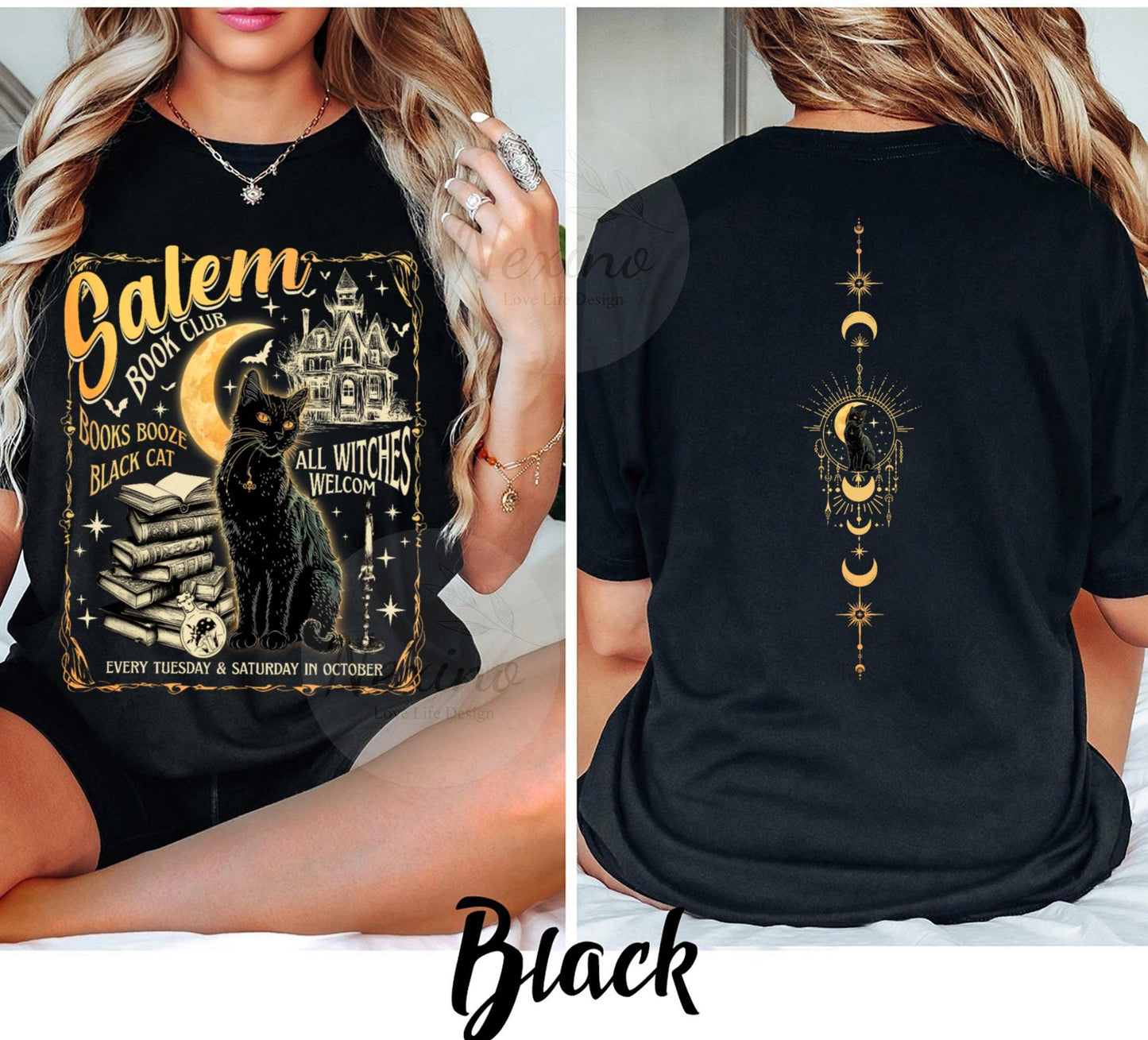 Salem Book Club Shirt for Spooky Reader, Funny Book Lover Halloween Tee, Salem Witches Spooky Season Shirt for Bookworm Halloween Witchy Shirt