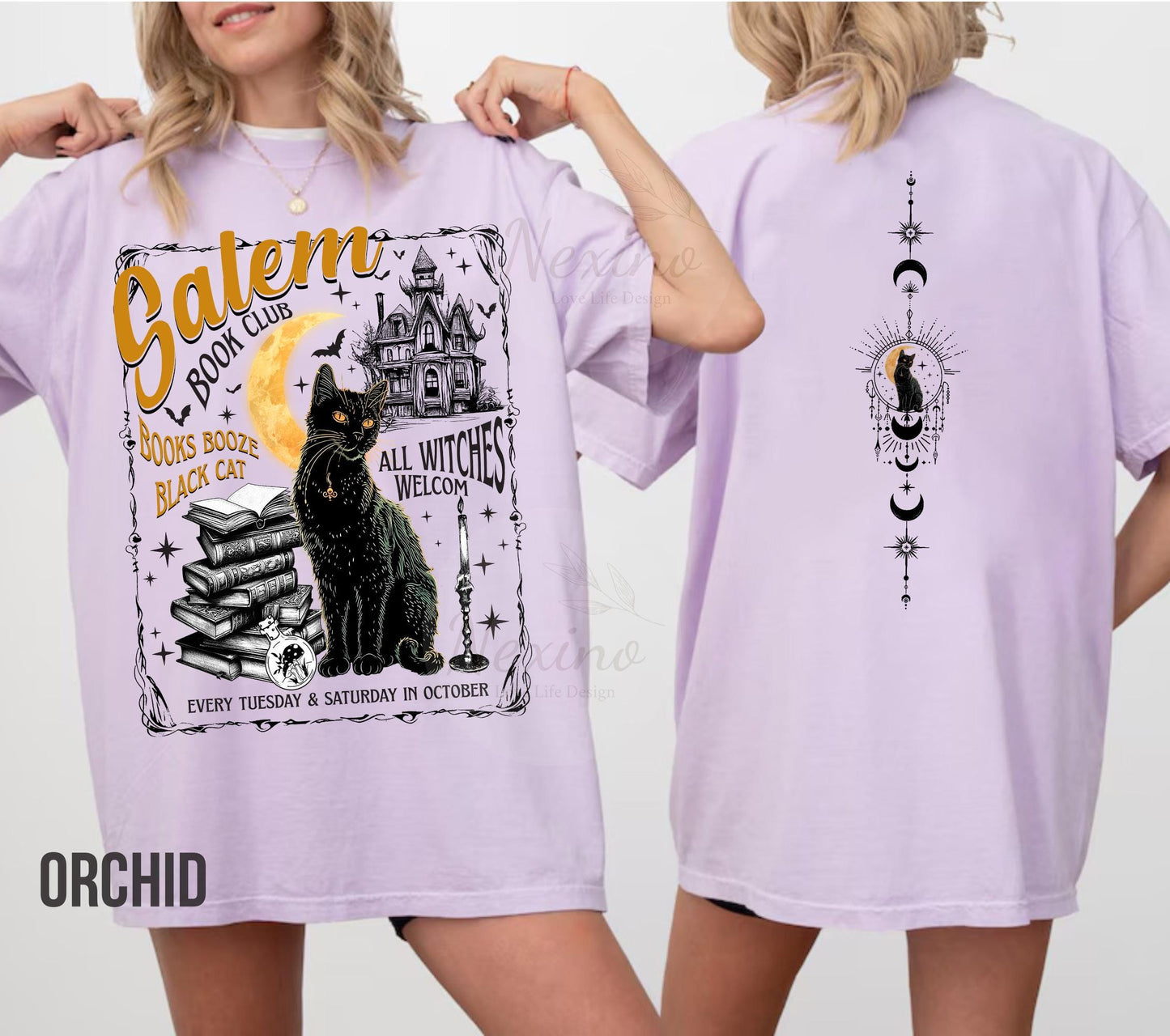 Salem Book Club Shirt for Spooky Reader, Funny Book Lover Halloween Tee, Salem Witches Spooky Season Shirt for Bookworm Halloween Witchy Shirt