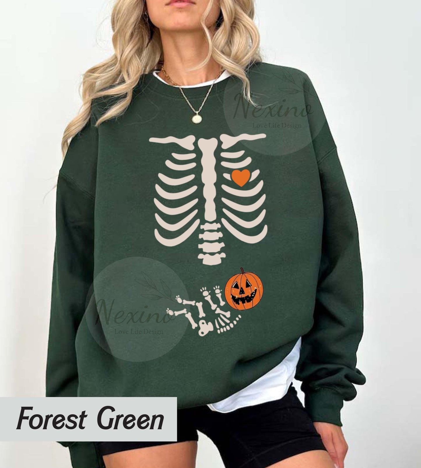Skeleton Halloween Maternity Shirt, Funny Pregnancy Announcement Shirt Pregnant Women Costume, Fall New Mom Sweater, Mommy to Be, Skeleton Pregnancy