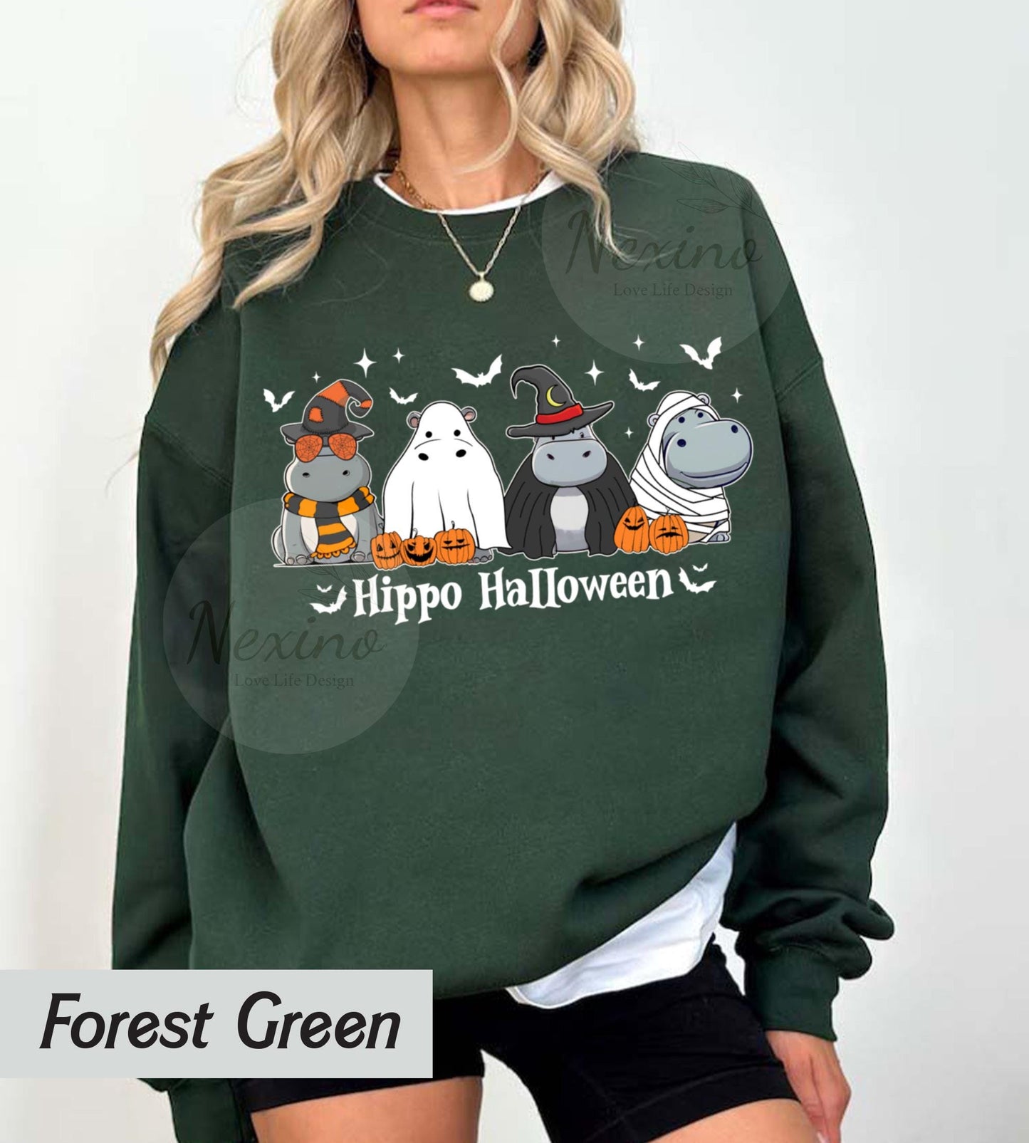 Cute Baby Hippo Moo Deng Fall Shirt, Boo Ghost Moo Deng Bouncy Pig Halloween, Hippo Lover, Pygmy Hippo Moo Deng Shirt, Hippo Halloween Shirt