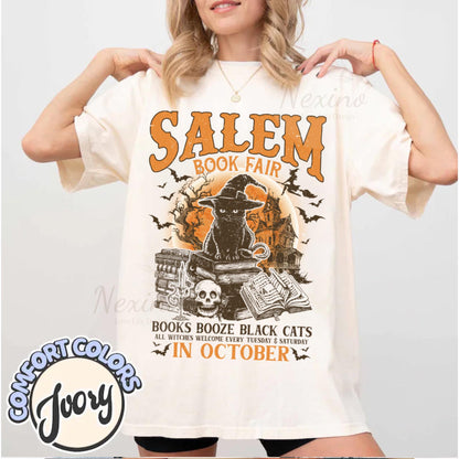Salem Book Fair Shirt, Bookish Halloween Shirt, Spooky Reader Shirt, Funny Book Lover, Salem Witches Shirt, Spooky Season Thriller Reader